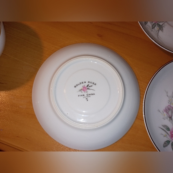 ✧Vintage Golden Rose Tea cups |Pink Rose by Max Schonfeld - Picture 8 of 8